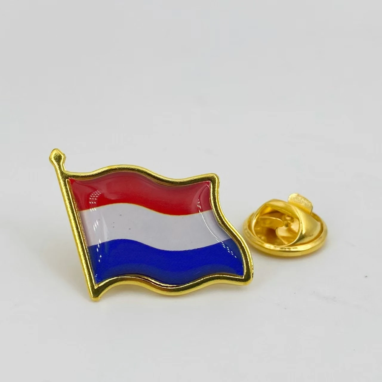 5/10/50/100 Pack Metal Netherland Flag Lapel Pin Waving Dutch Pins Bulk Patriotic Badge Souvenir Gifts