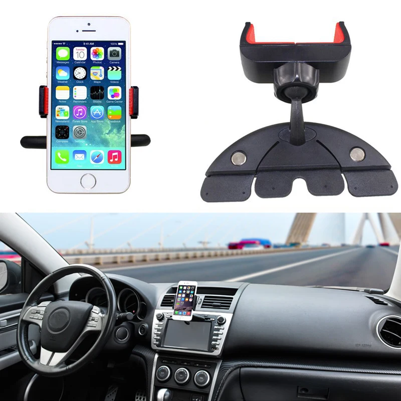 CD Slot Car Phone Mount Adjustable Flexible CD Slot Car Mobile Phone Holder for Safety Driving Cellphone Mount