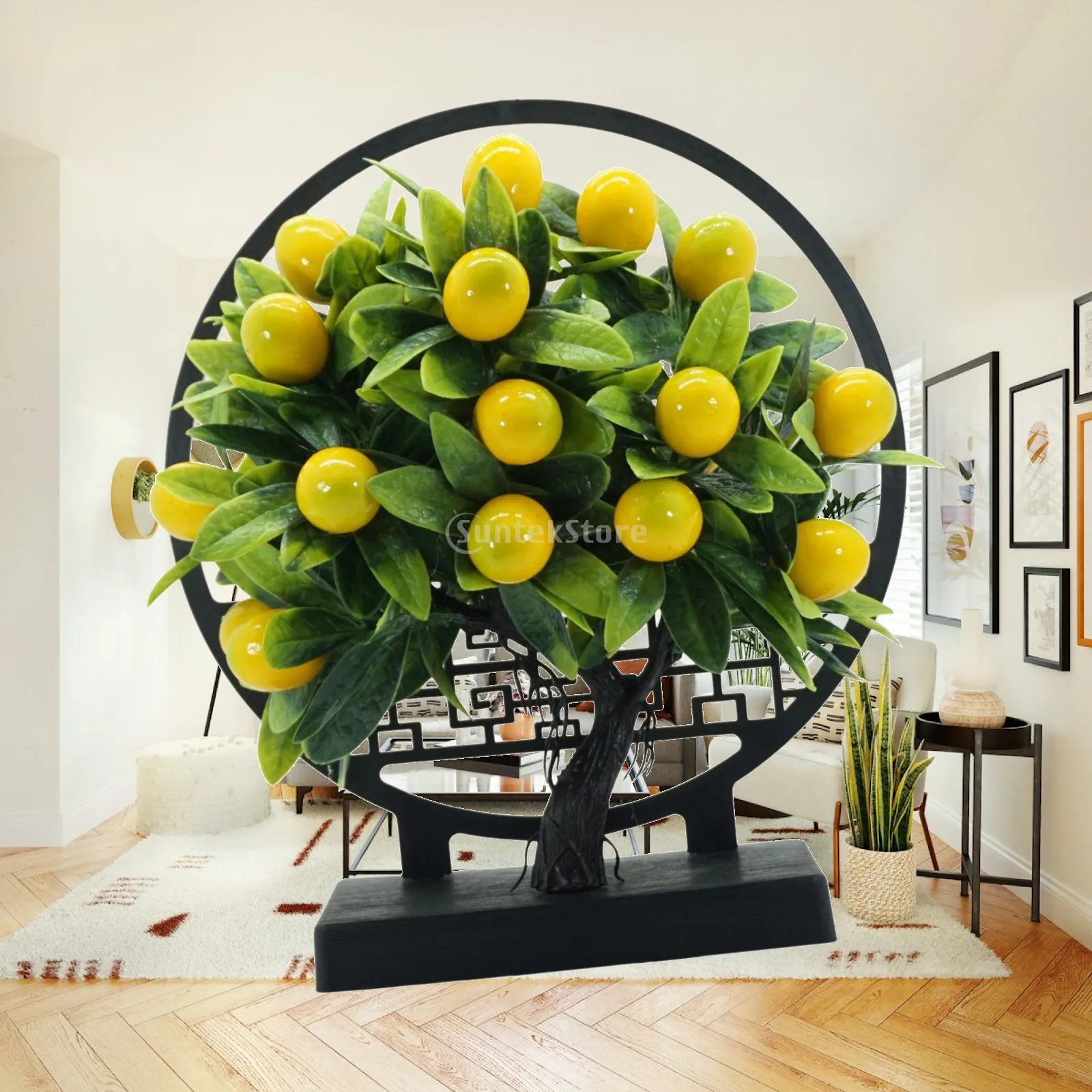 Bonsaï de fruits simulés, arbre artificiel décoratif, plante en pot réaliste, ornement pour la maison, le bureau ou la table