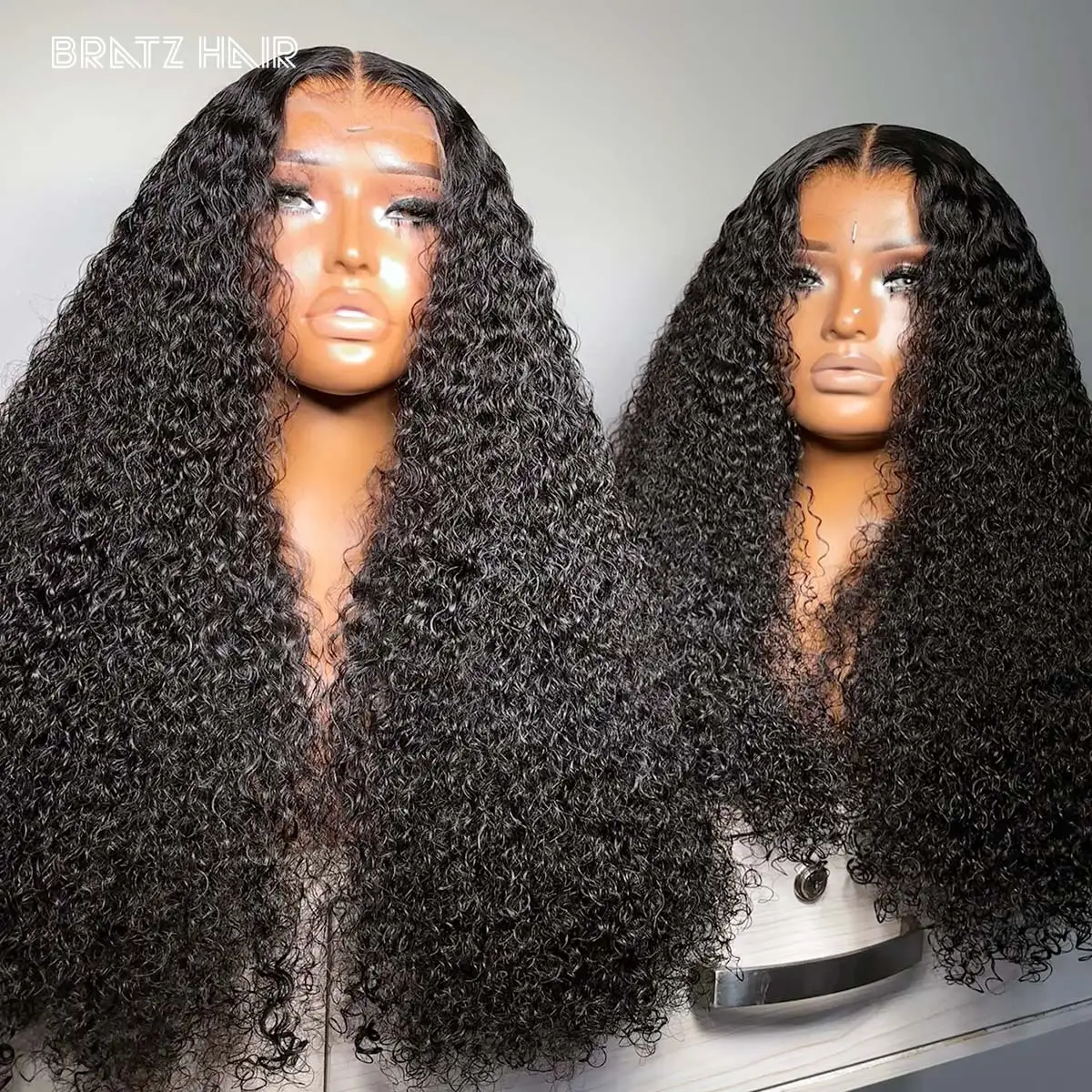 

300 Плотность 5by5 Закрытие Джерри Вьющиеся человеческие волосы Парик Предварительно выщипанные 13x6 13x4 HD Кружевные фронтальные волнистые парики для женщин Бесклеевой парик