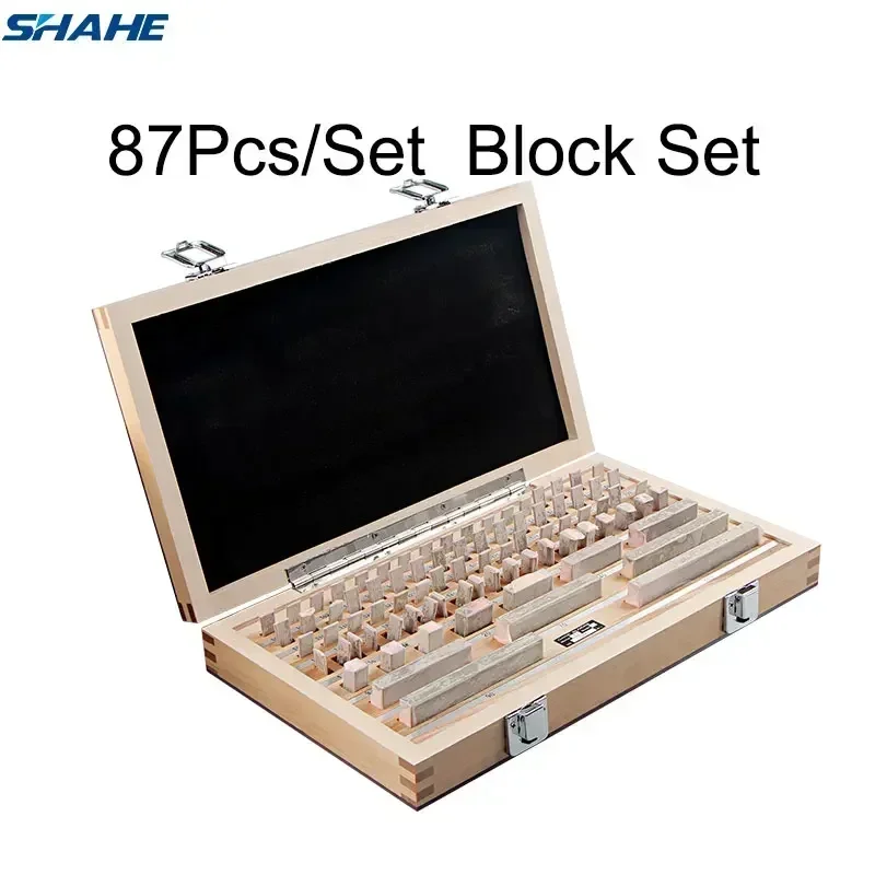 Shahe Block Gauge 87Pcs/Set 1 Grade 0 Grade Caliper Block Gauge Inspection Block Gauge Measurement Instruments