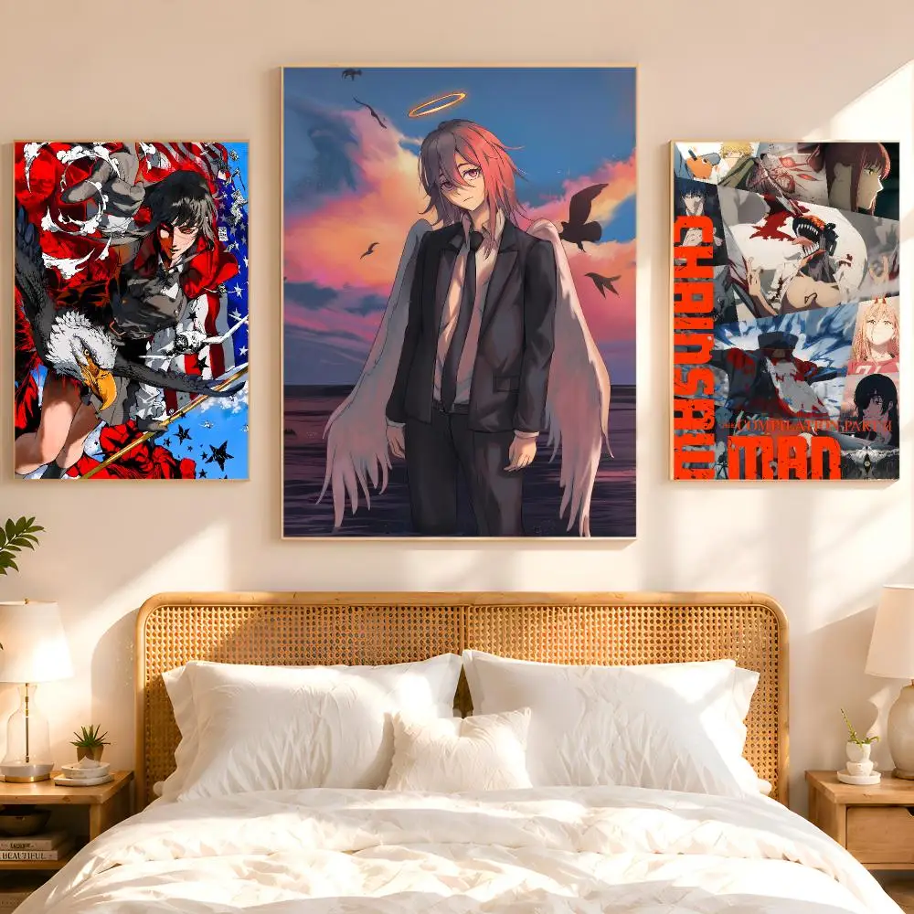 Anime C-Chainsaw M-Man Poster 1PC HD Matte Peel And Stick Wall Decor For Bedroom Living Room Dorm Office