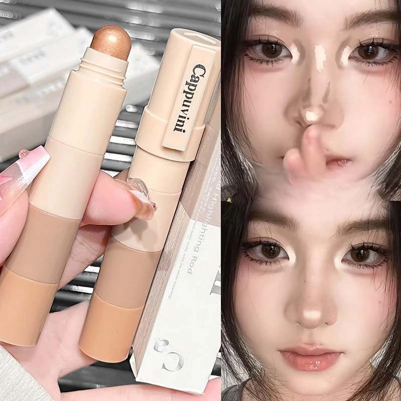 Contour Highlighter Stick Multifunctional Design for Nose Shadow Under Eye and Facial Shaping Daily Beauty Cosmetics