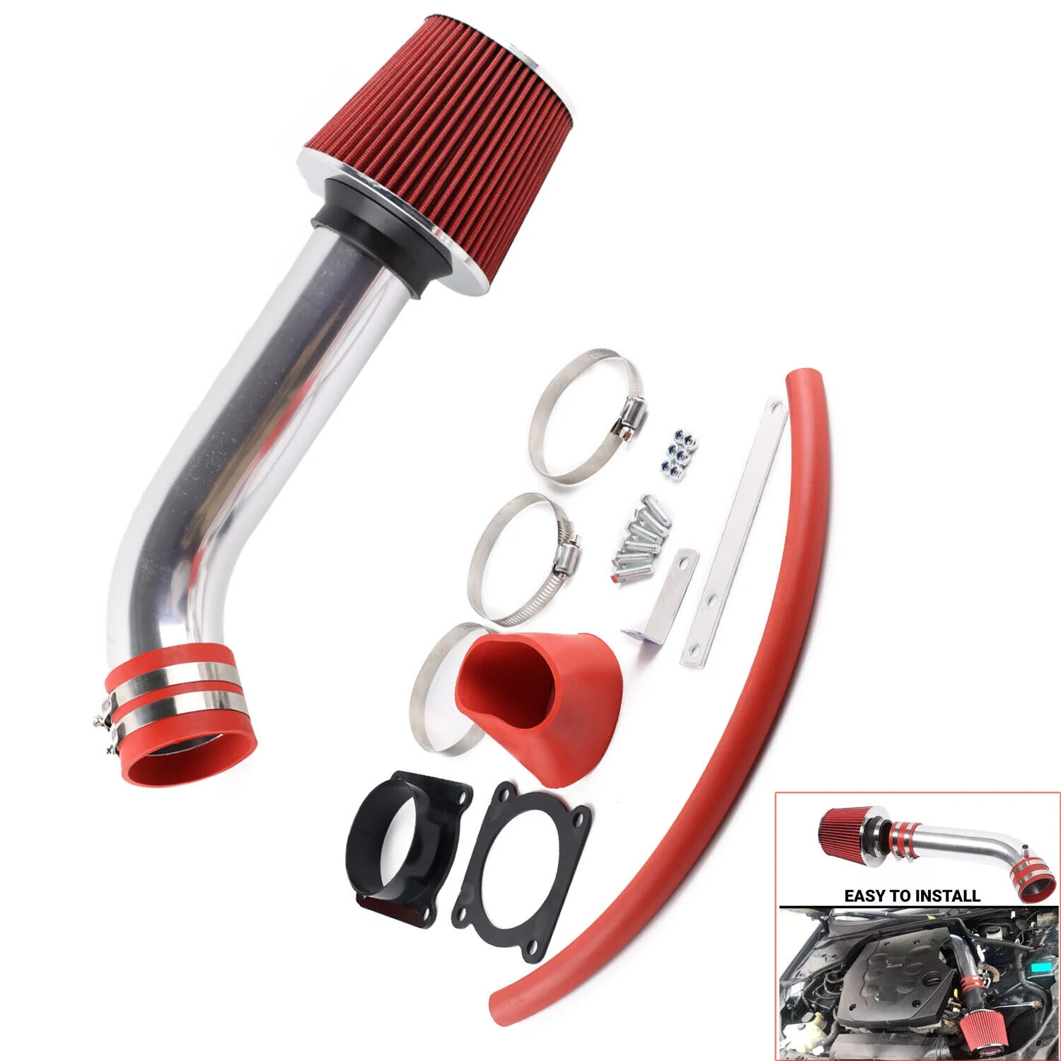 

Tubo de Admisión de Aire Frío de 3 Pulgadas con Filtro para Infiniti FX35 G35 2003 2004 2005 2006 y Nissan 350Z 3.5L V6