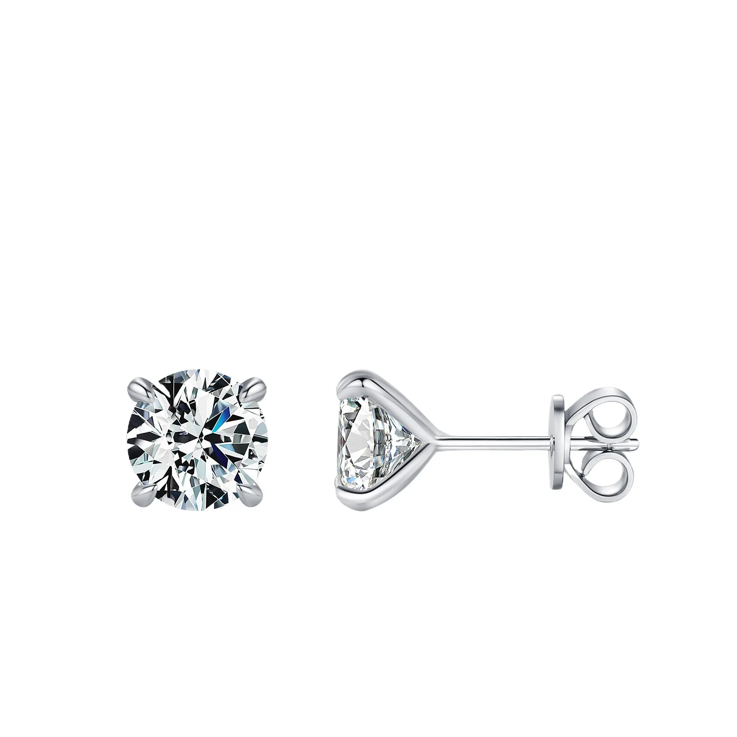 

Серьги-гвоздики Dawn's Jewel 1, карат, муассанит, стерлинговое серебро S925, модный темперамент, классический стиль, серьги-гвоздики с четырьмя когтями и бриллиантами