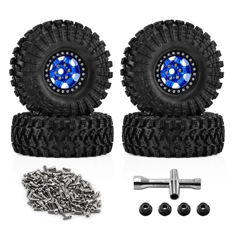 CYGJ-For 1/10 SCX10 Third Generation TRX4 90046 D90 For RC Car Accessories- 4Pcs RC Car Upgrade Wheels And Tires D385