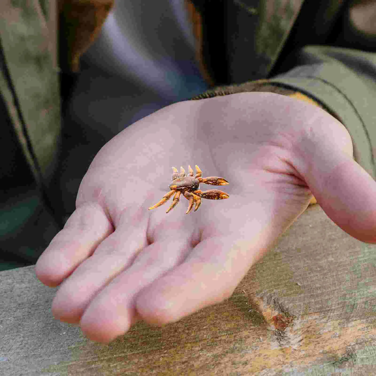 10 Pcs Simulation Crab Bait Simulated Fishing Lure Professional Fake Baits Cute Supply Pvc Wear-resistant