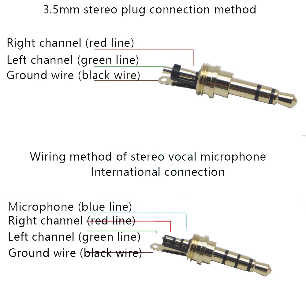 【10-3PCS】3.5mm 3/4 Pole Male Audio Plug RCA 3.5 Jack for DIY Headset Dual Track Repair Headphone Earphone Cable Connector