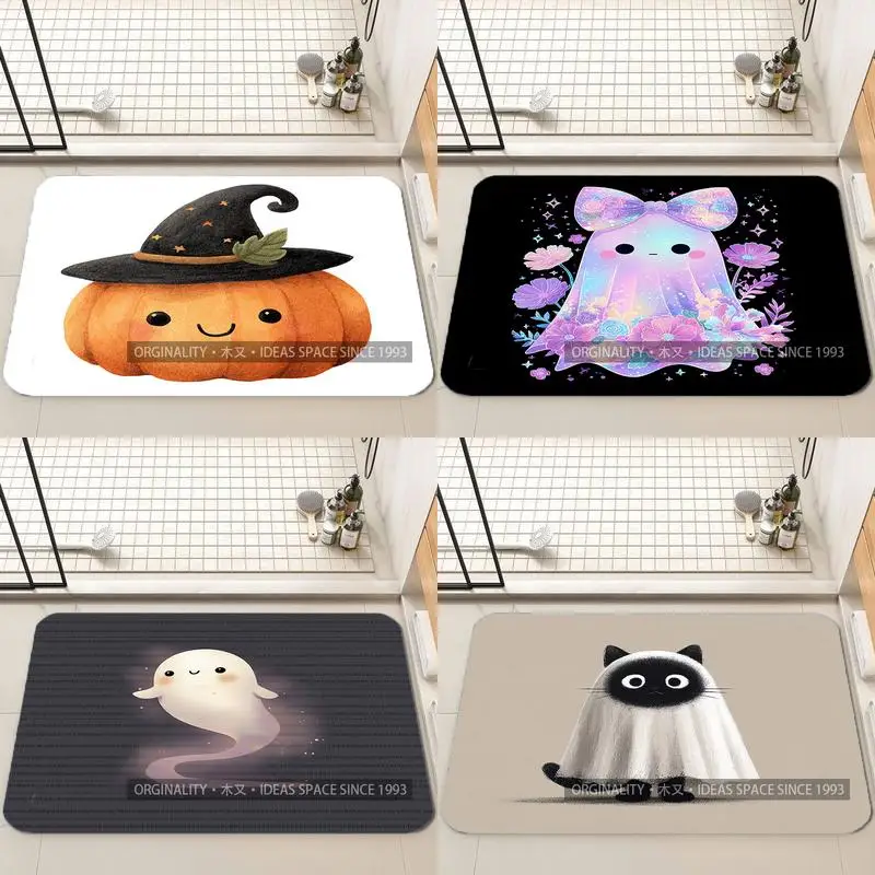 

Cute Pumpkin Witch Mat Living Room Decoration Home Sofa Non-Slip Carpet Study Bedroom Tatami Children'S Soft Floor Mat