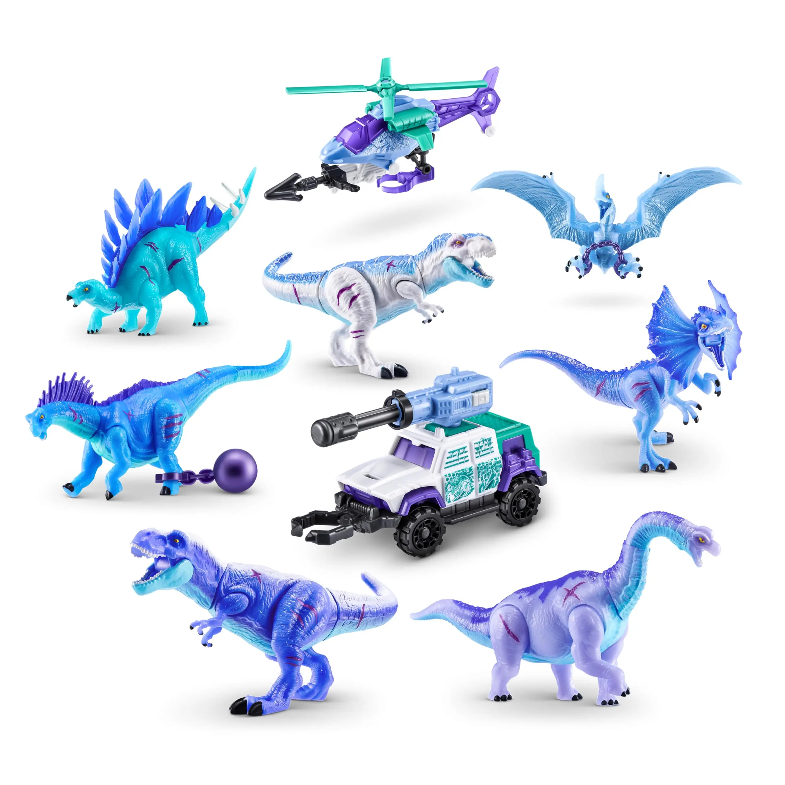 Zuru 5 Surprise Dino Strike Ice Age Series 6 Mystery Surprise Capsule Bal Mini Dinosaurussen Vrachtwagens Helikopters Speelgoed Kinderspeelgoed