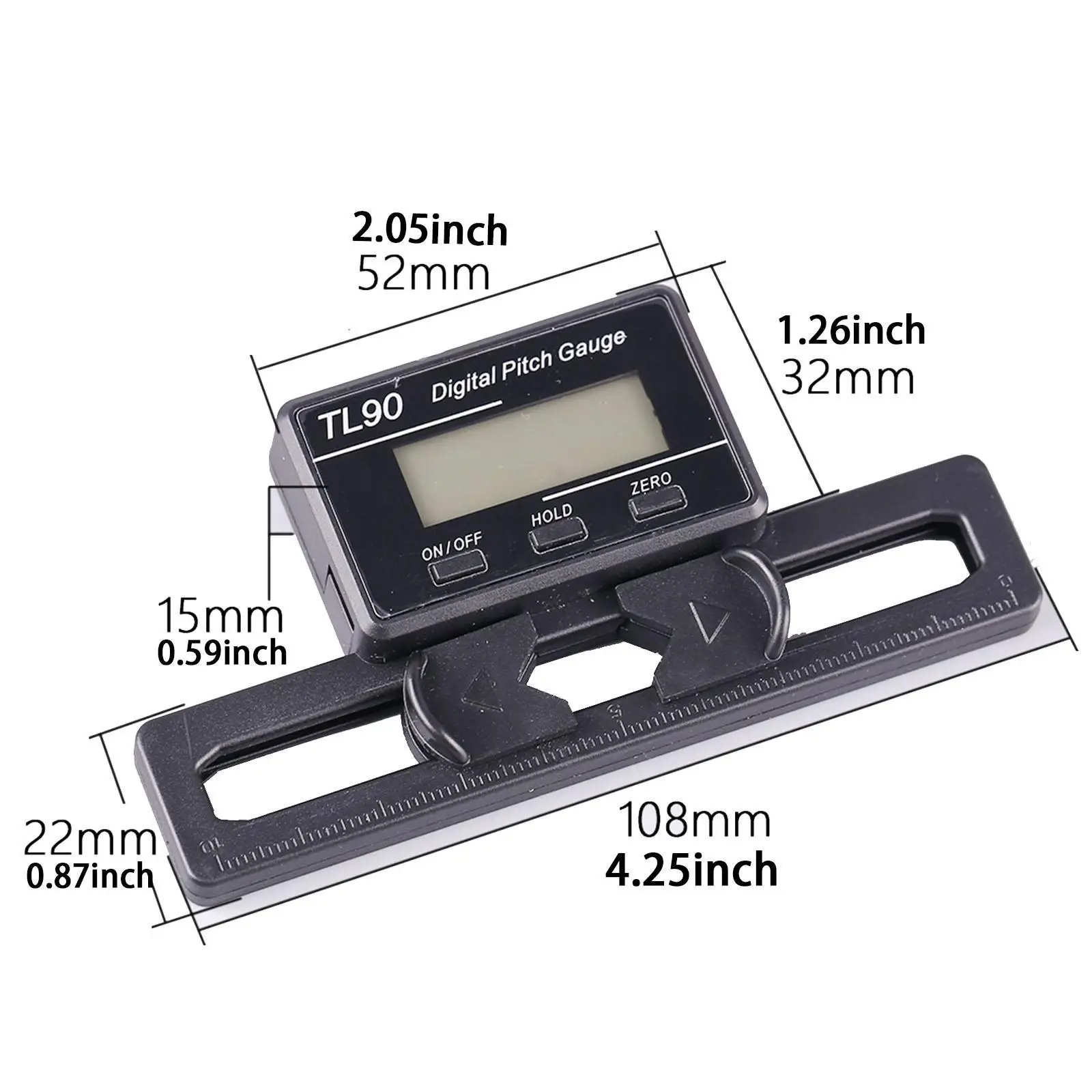 مقياس الملعب الرقمي كفاءة إلكترونية 250-800 مللي متر مقياس الملعب الإلكتروني لتركيب محرك طائرة RC #6