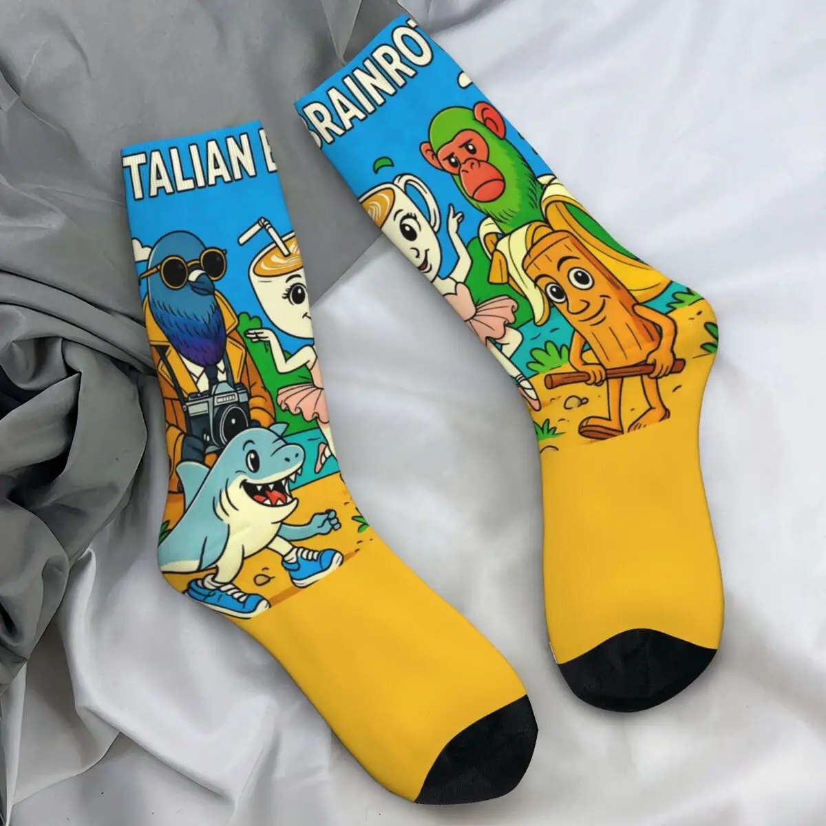 

Итальянские чулки с изображением мозга, женские и мужские носки, качественные носки в стиле Харадзюку, весенние спортивные нескользящие носки с узором на открытом воздухе, подарок