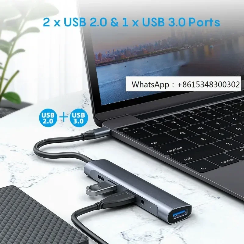 K561 Dock Typ C bis 3,5mm Audio-PD-Lade computer Erweiterung USB-Hub-Hub