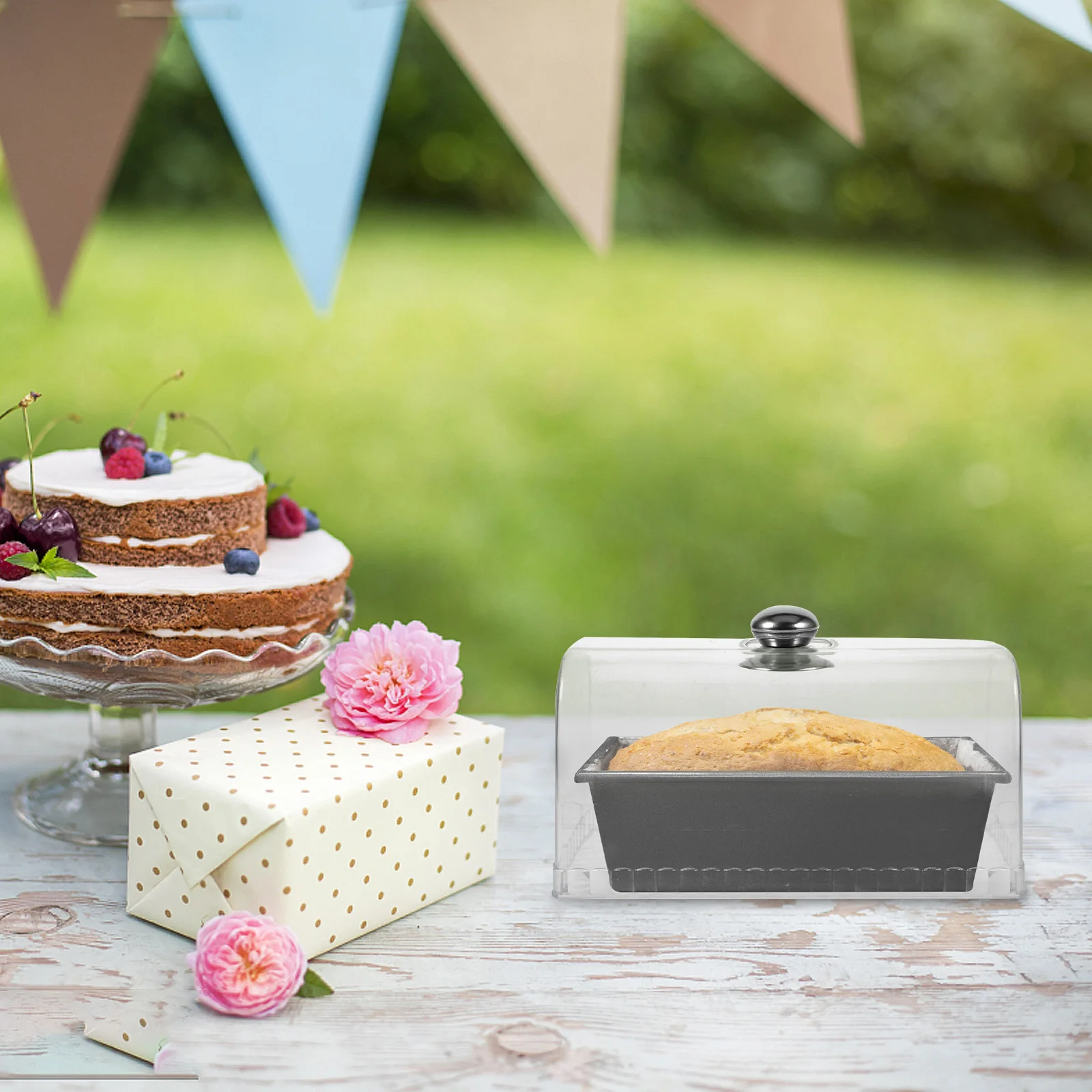

Cake Dome Cover Transparent Food Protector Clear Acrylic Cloche Bell Display Stand Lid For Cake Dessert Buffet Kitchen