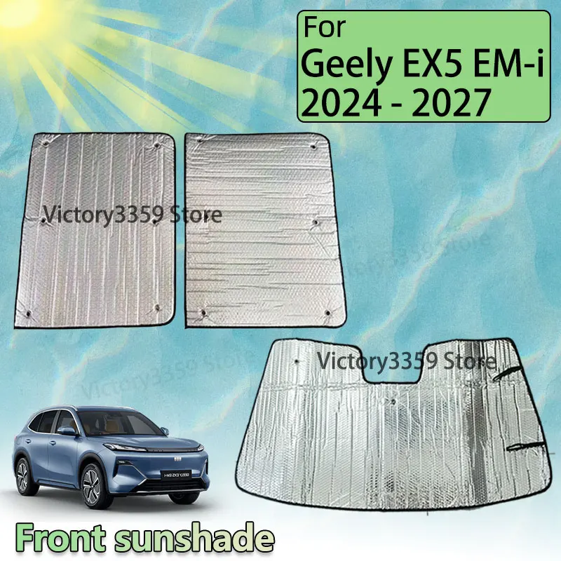 

For Geely Galaxy Starship 7 EX5 EM i EMI 2026 Accessories 2025 2024 2027 Sunroof Sunshade Front Window Visor Heat Sun Protection