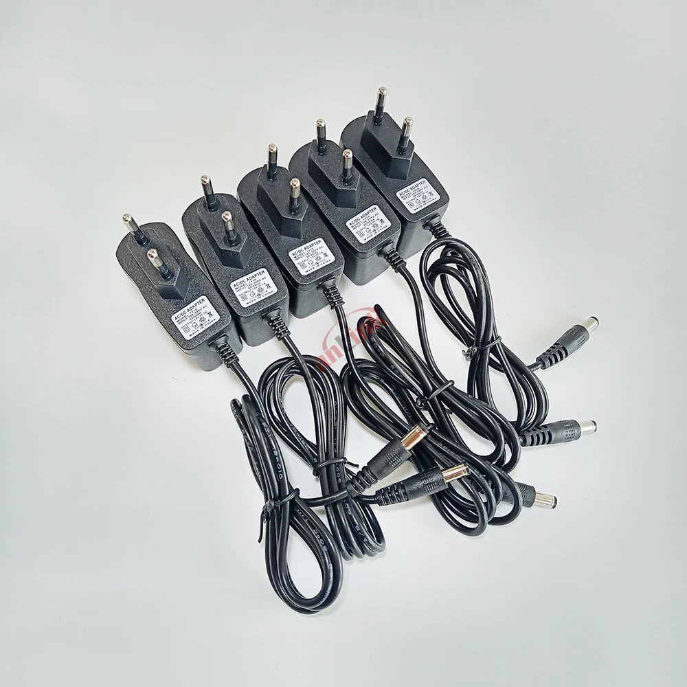 10PCS 12V 0.5A New AC 100-240V power Adapter DC 12V 0.5A ONU EPON GPON Power Supply EU Plug DC adapter