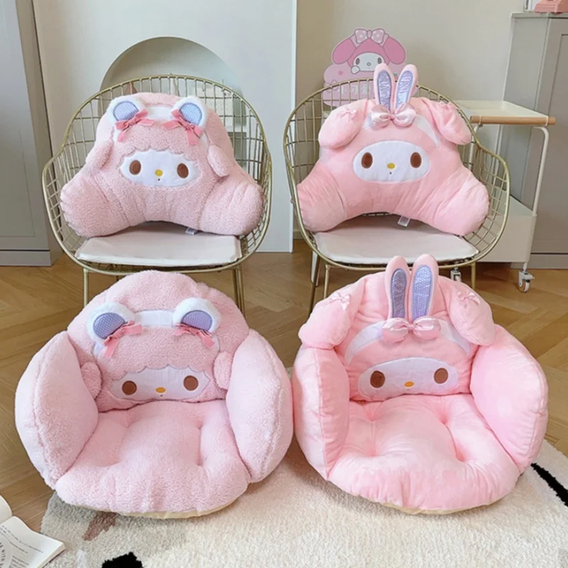 

Подушка для сиденья Sanrio My Melody, милая подушка для сидения на фортепиано, кавайная мягкая подушка для спины в стиле аниме, мягкая удобная подушка, подарок для дивана
