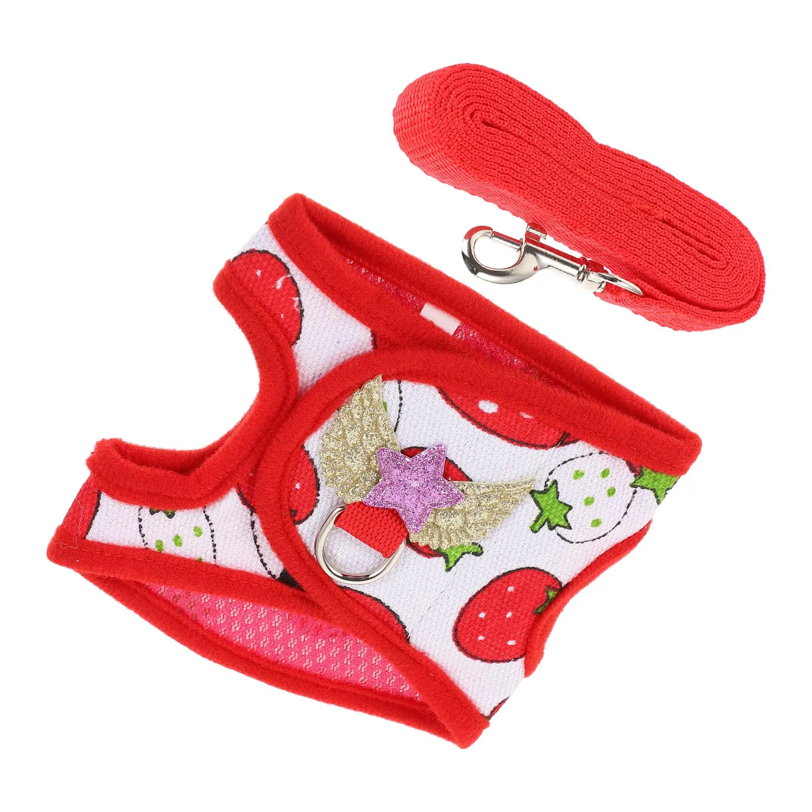 

1Set Rabbit Chest Harness Easy on Off Comfortable Pet Clothes Outdoor Bunny Leash Small Animal Harness