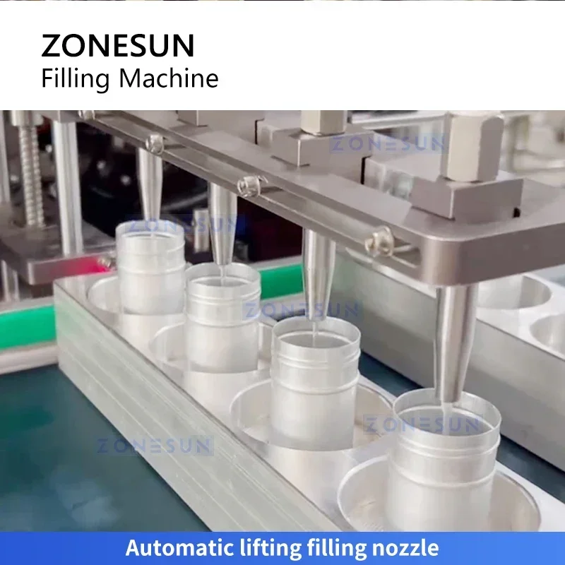 ZONESUN ZS-JRF4 Mesin Pengisian Panas 4 Kepala Mesin Pengisian Vaseline Pengisi Pencampur Pemanas