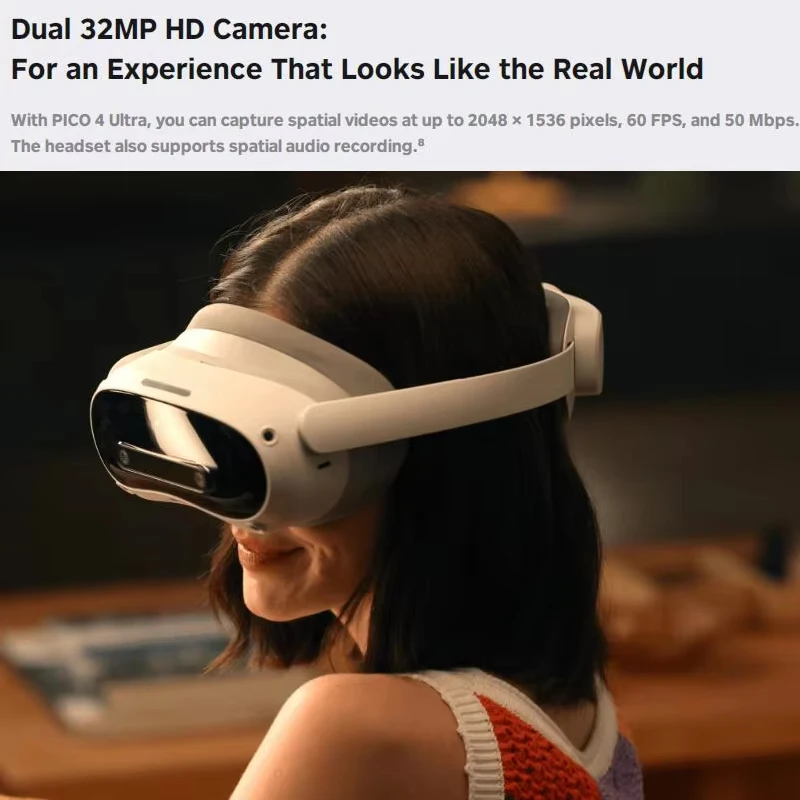نظارات الواقع الافتراضي اللاسلكية PICO 4 Ultra MR ثلاثية الأبعاد 6DOF شاشة الواقع الافتراضي 4K لألعاب البخار 256G Mac Windows Mobile الكل في واحد