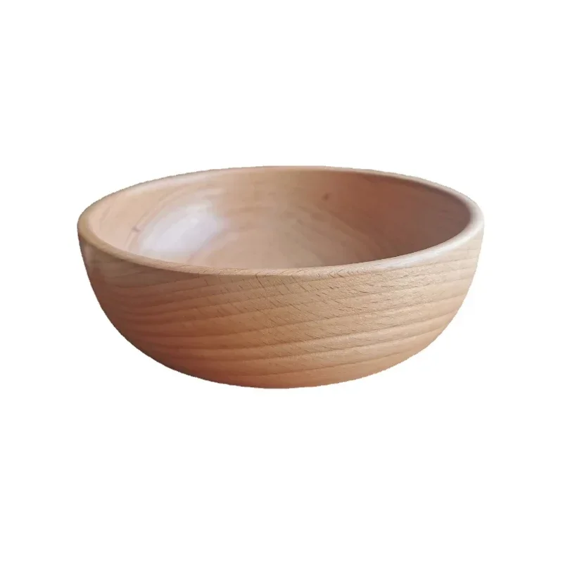 Wooden Small  Large Fruit Bowl Salad Bowl Soup Bowl Wood Wonton Instant Noodle