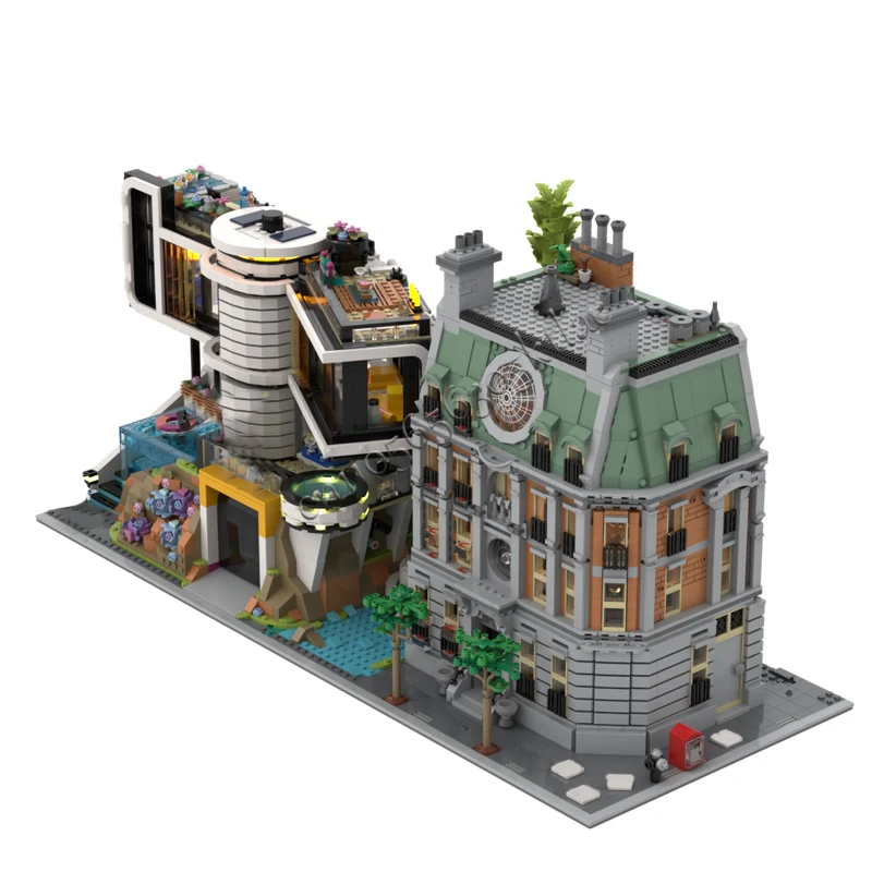 3700 PCS MOC-42639 Herrenhaus Bau Modulare Bausteine Set Villa Haus Street View Kreative Kinder Geburtstagsgeschenk