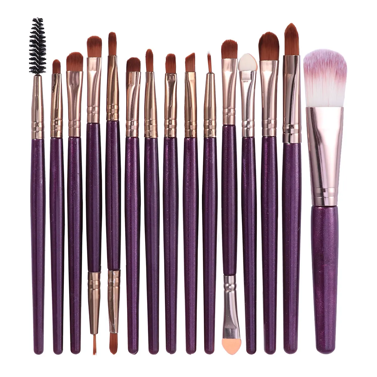 

15pcs Makeup Brush Set Brushes Kit Professional Face Powder Blush Brushes For Women Nylon Bristles Plastic Handle