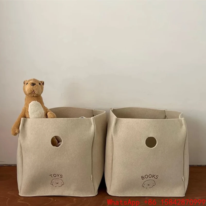 

Felt washable toy storage bucket large capacity laundry basket