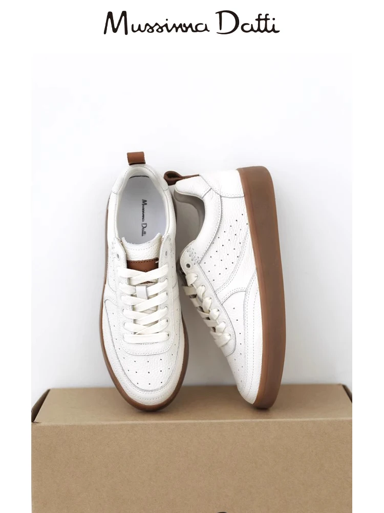 

Murrinna Daffi 2024 New Women Shoes Fashion Genuine Leather Round Head Flat Sneaker Simple Matching Casual Versatile Shoes