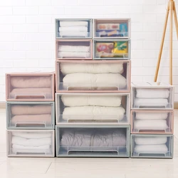 Drawer Storage Box Wardrobe Clothing Storage Box Plastic Transparent Storage Box Quilt Storage Box Organizer Case