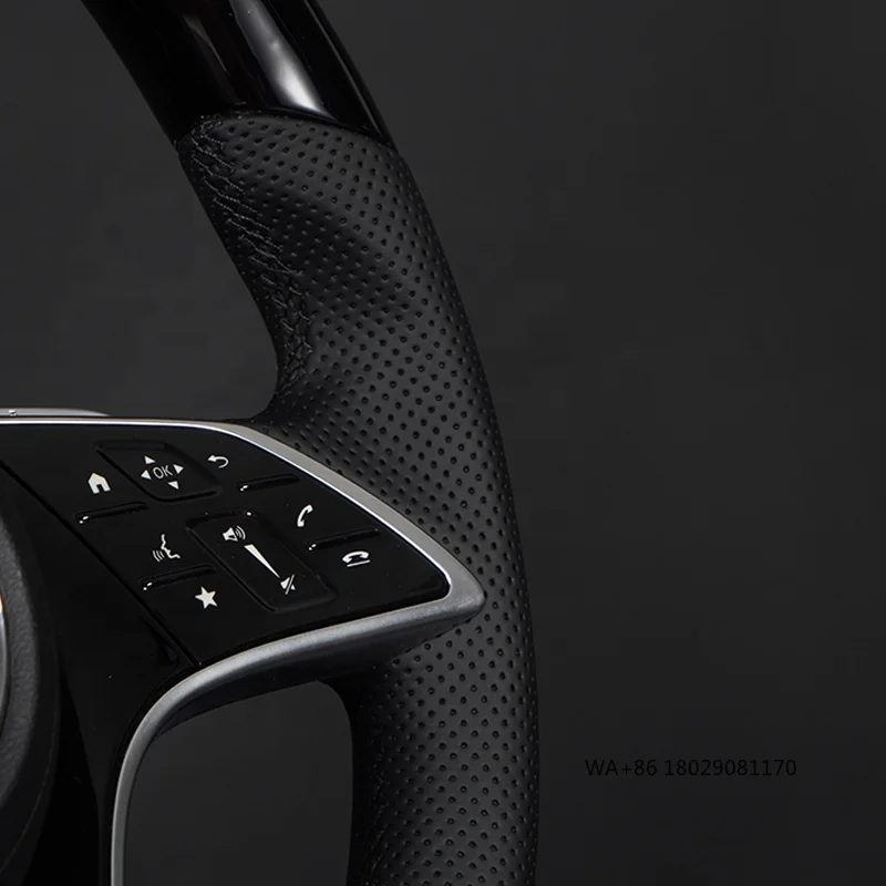 C217 W211 W212 W221 W222 S63 C63 GLA45 C43 SLC لـ - W204 W205 CLA GLA 45 عجلة قيادة من ألياف الكربون #5