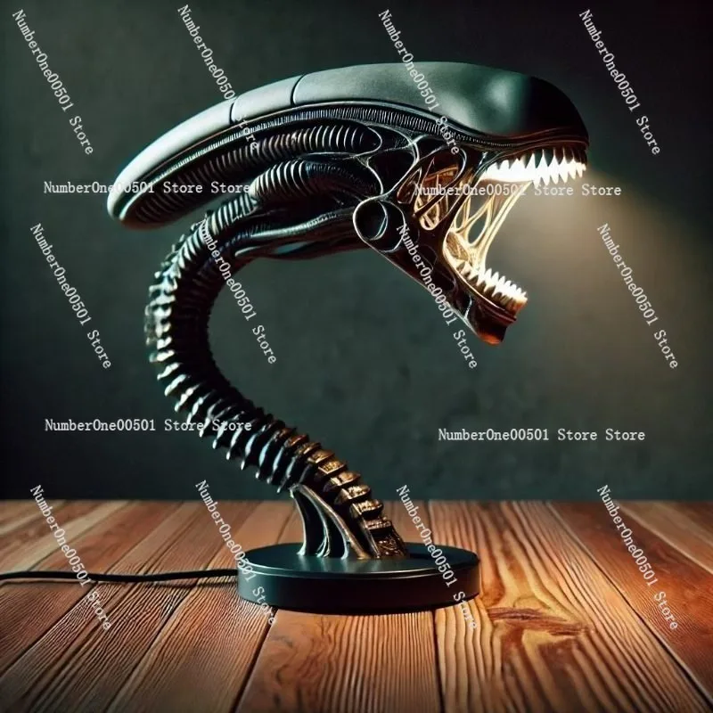 Alien Creature Lamp Bedroom Home Decor Resin Ornament Holiday Gift