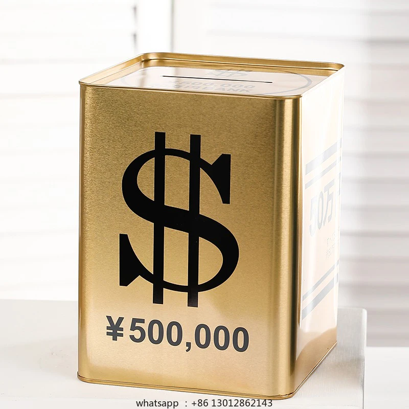 

Большой металлический банковский денежный шкаф, железный шкаф для денег, ящик для хранения, убеждения по экономии