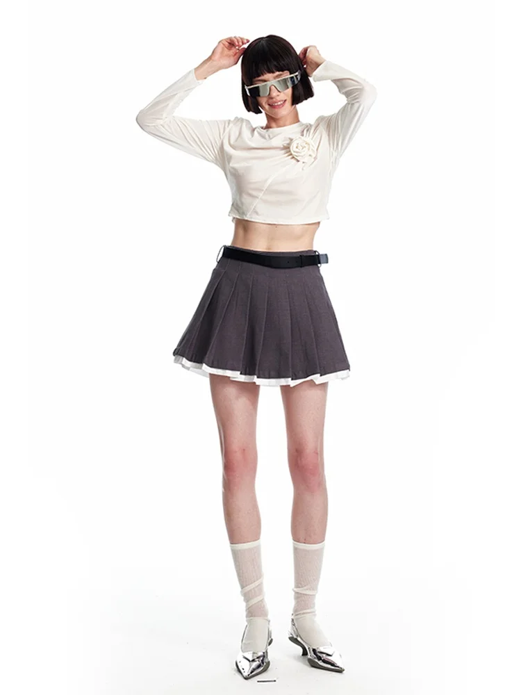 

Женская бархатная футболка BillionDevon с круглым вырезом, длинным рукавом, базовая, с розовым дизайном, универсальная, осенняя мода