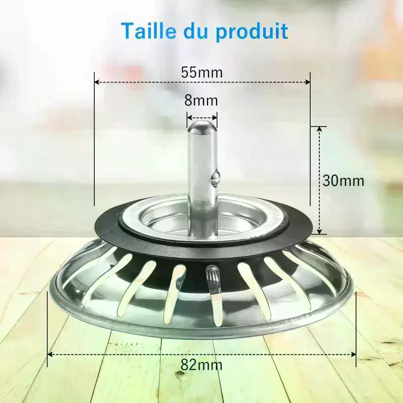 82mm Kitchen Sink Filter Hole Bathtub Hair Catcher Stopper Bathroom Sewer Drain Strainer Basin Sink Waste Filter Tools