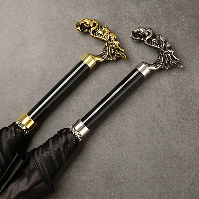 Dragon Head Gentleman Scepter Umbrella Creative Straight Long Handle Umbrella Sun Protection Rainproof Waterproof Household