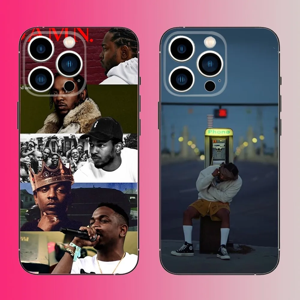 Rapper K-Kendrick L-Lamar Phone Case For iPhone 16,15,14,13,12,11,Pro,Max,Plus,Mini,X,XS,XR,8,7,6,S,SE Soft Black Case