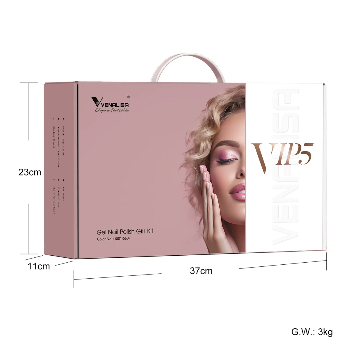 VIP5 VENALISA Gel-Nagellack-Set, Hema Free Nude Pink Glitter, wunderschöne Farbe, Nagelmaniküre, Soak Off UV-LED-Nagelgel-Lack-Set – Detail 8