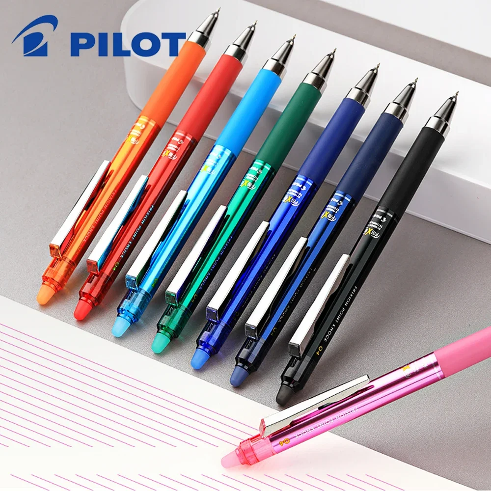 8 pcs PILOT Frixion Erasable Gel Pen LFPK-25S4 Color Friction Cute Pens 0.4mm Replaceable Core Refill Student Office Stationery