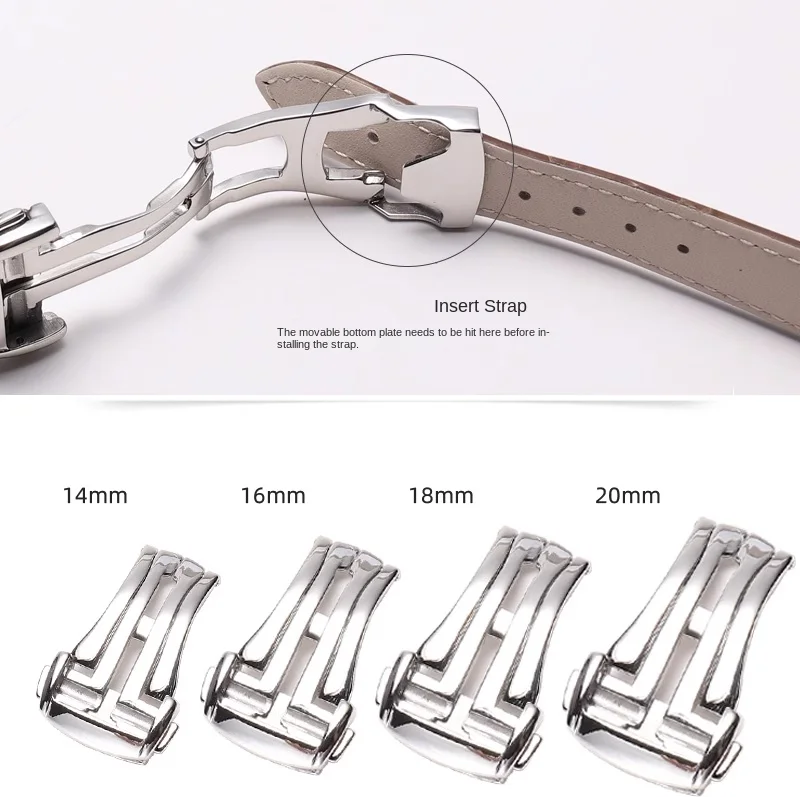 Replacement Omega Watch Buckle Original Style Folding Clasp for Seamaster De Ville Speedmaster Leather Bands