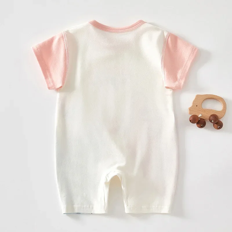 New Summer Clothing Romper Cotton Short Sleeved Thin Newborn Cute Baby Jumpsuit Soft Breathable Boys Girls Crawling Clothes