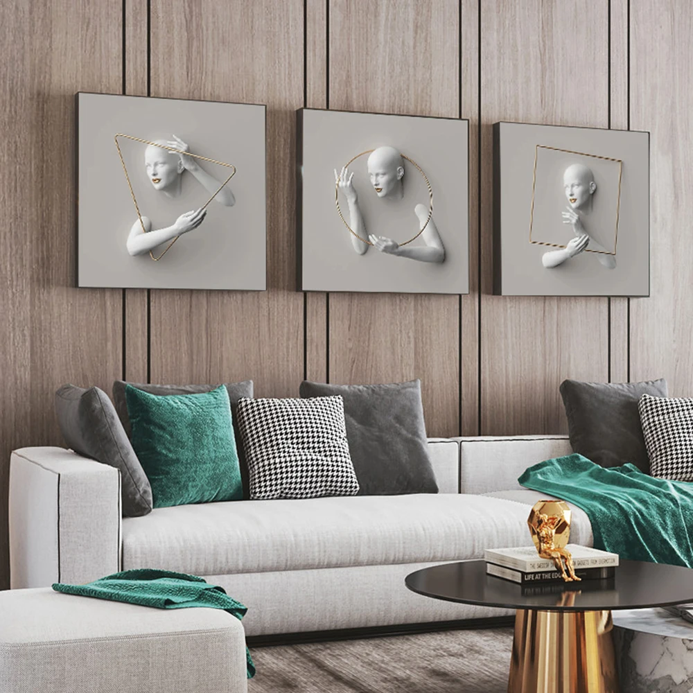 Abstract Figure Canvas Painting Nordic Wall Art Posters and Prints Pictures for Living Room Home Decoration