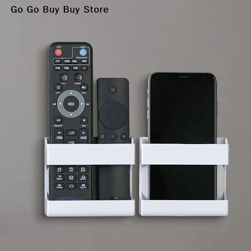 Suporte Adesivo para Controle Remoto, Sem Furos, Organizador de Carregamento de Celular, Caixa de Armazenamento para Sala de Estar