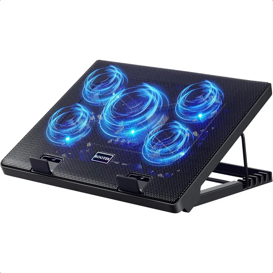 

Laptop Cooling Pad Laptop Cooler with 5 Quiet Fans for 1217 Computer PC Notebook Gaming Laptop Fan Height Adjustable Laptop Coo