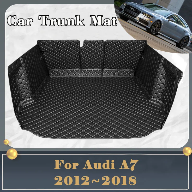 

Car Trunk Mat For Audi A7 MK1 4G8 2012~2018 Dirt-resistant Fully Surrounded Trunk Mat Rear Cargo Tray Car Accessories 2016 2017