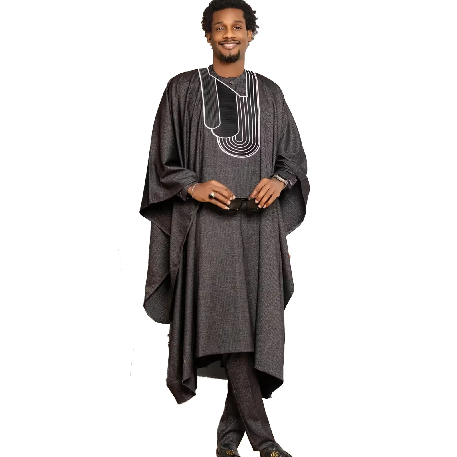 African Dresses For Woman Bazin Riche Embroidery Design Dress Man Top With Pants