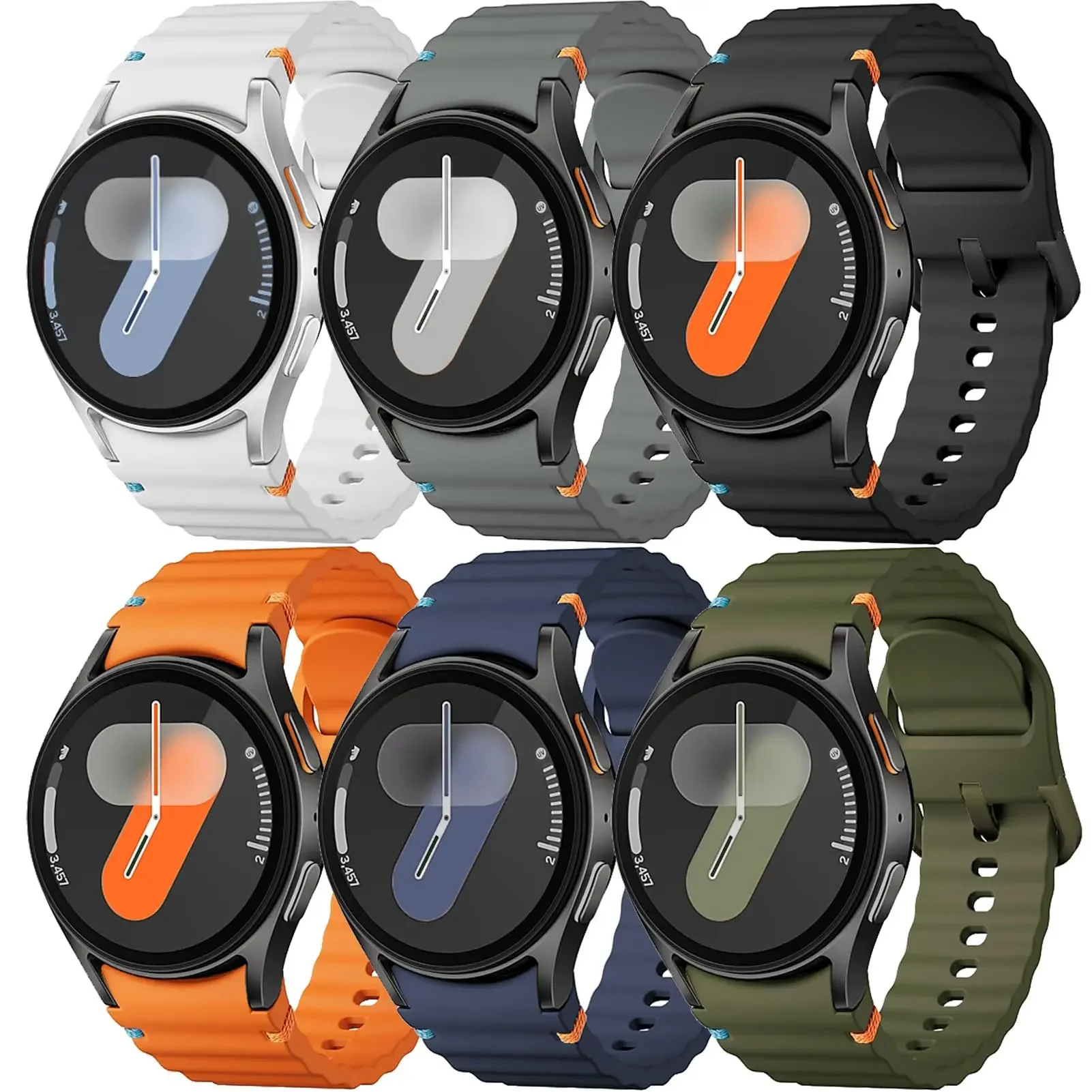 Original Band for Samsung Galaxy watch 7/FE/5 Pro/6/4 classic 44mm 40mm Silicone sport belt bracelet correa Galaxy watch 7 Strap