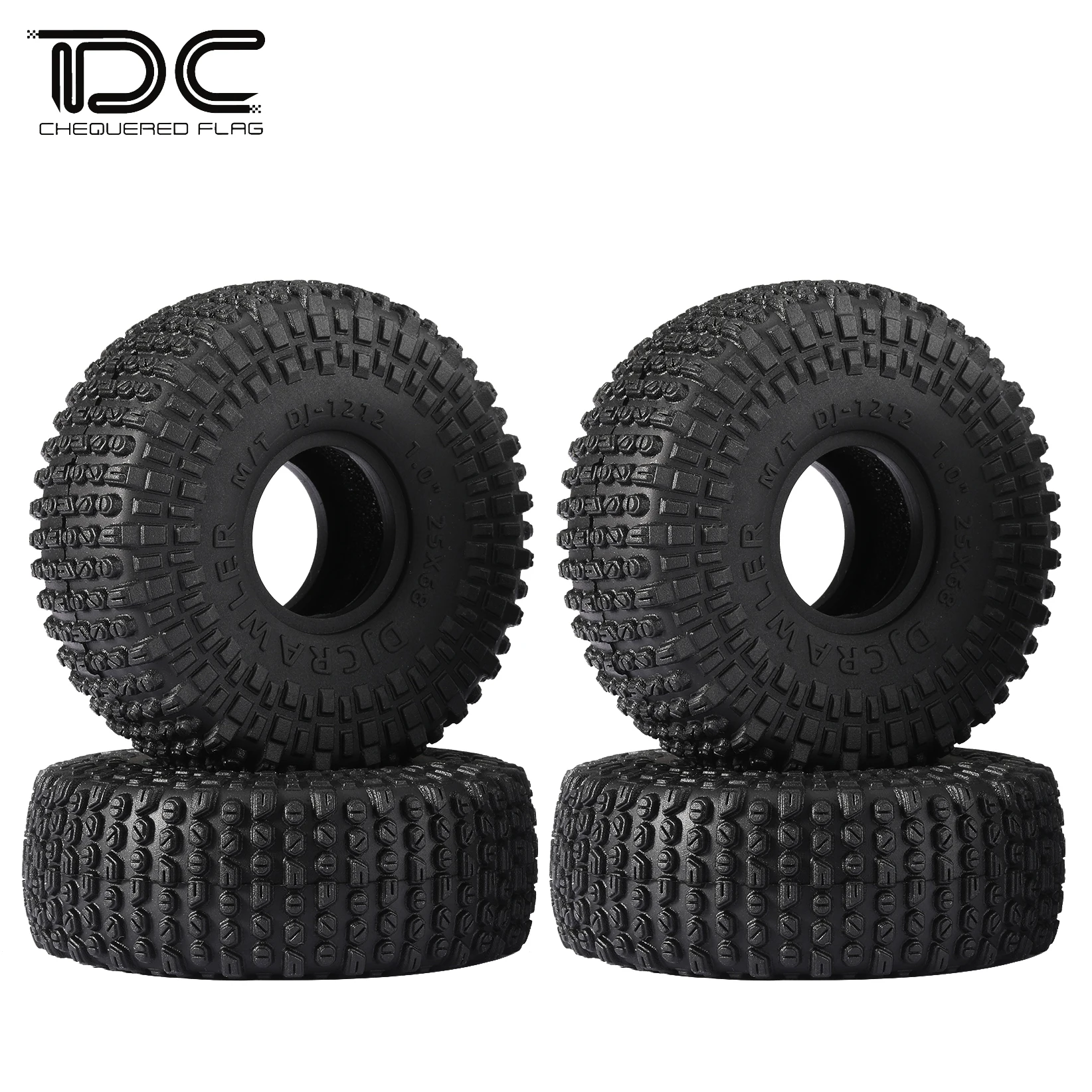 

DC 1 inch Tires M/T Super Soft Rubber 1/24 RC Crawler Truck Car Parts for TRX4M 1/18 RC Crawler Axial SCX24 FMS FCX24 RC Car