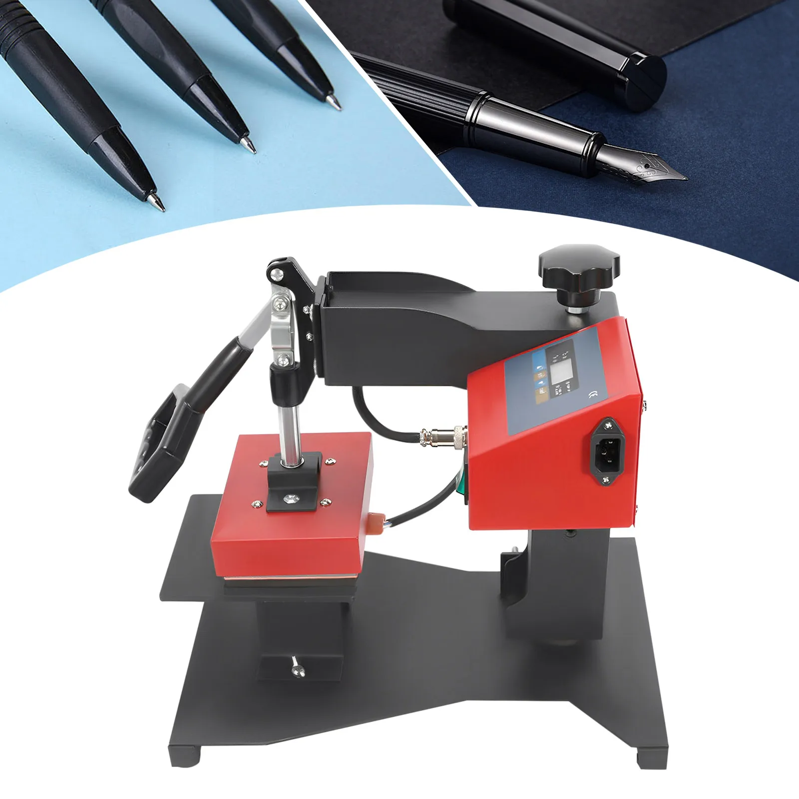 350W Custom Pen Heat Press Machine Adjustable Pressure Temperature Time DIY Personalization on Ballpoint Pens