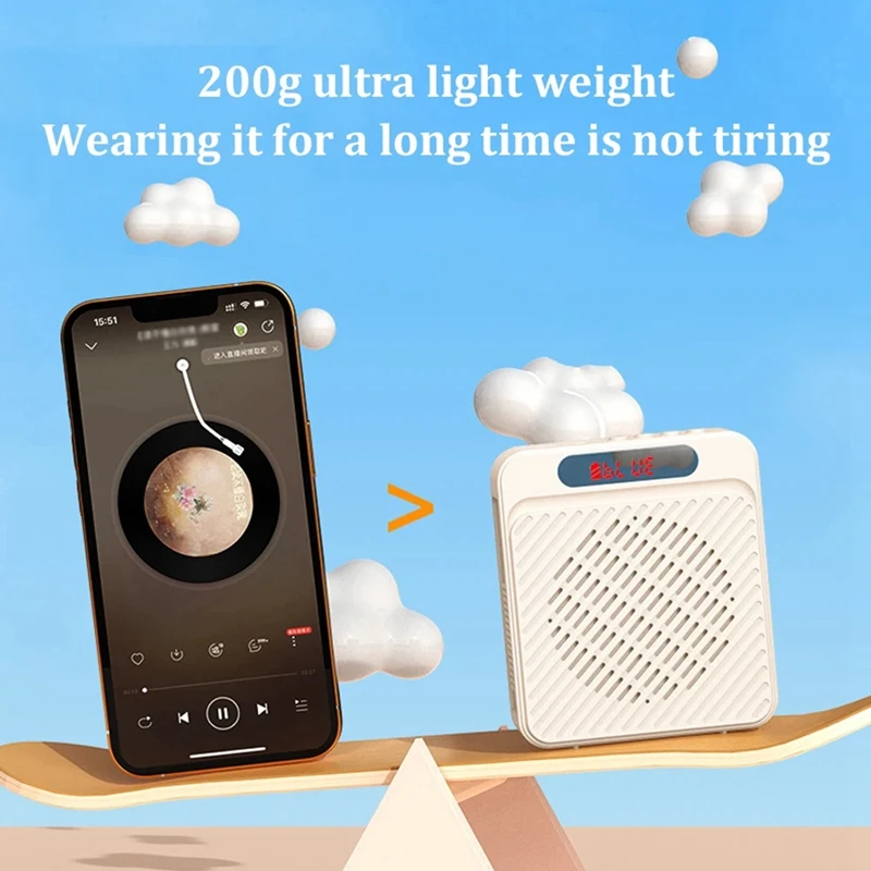 18 واط 2200 مللي أمبير بلوتوث مضخم صوت متعدد الوظائف مكبر صوت شخصي مع عرض ميكروفون للكلام المعلم